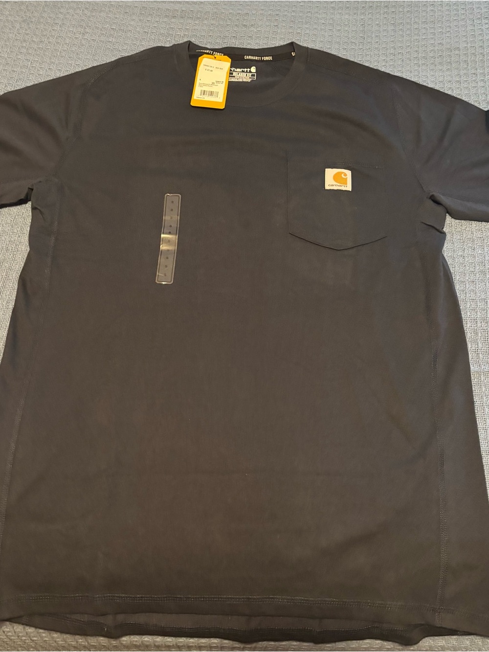 Carhartt Black Short-Sleeve Pocket Tee with Logo Patch